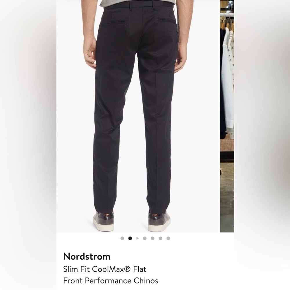 NWT Nordstrom Slim Fit CoolMax® Flat Front Tan Greige